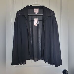 Romeo & juliet couture sheer button up shirt
